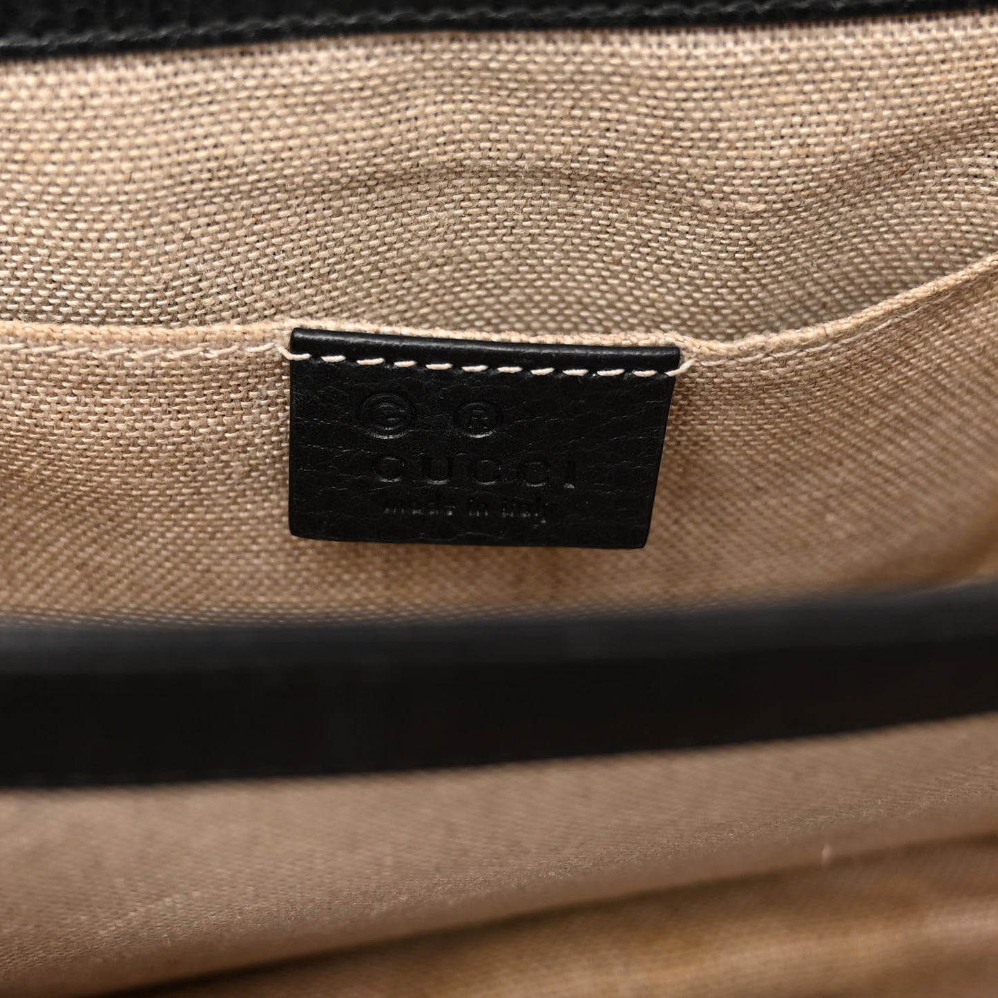 Dollar Calfskin Small Interlocking G Shoulder Bag Black
