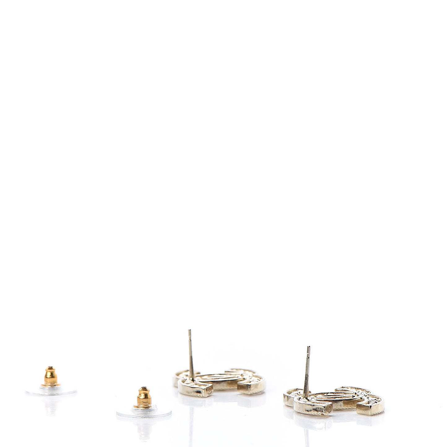 Pearl Crystal Sparkling Pearls CC Earrings Light Gold