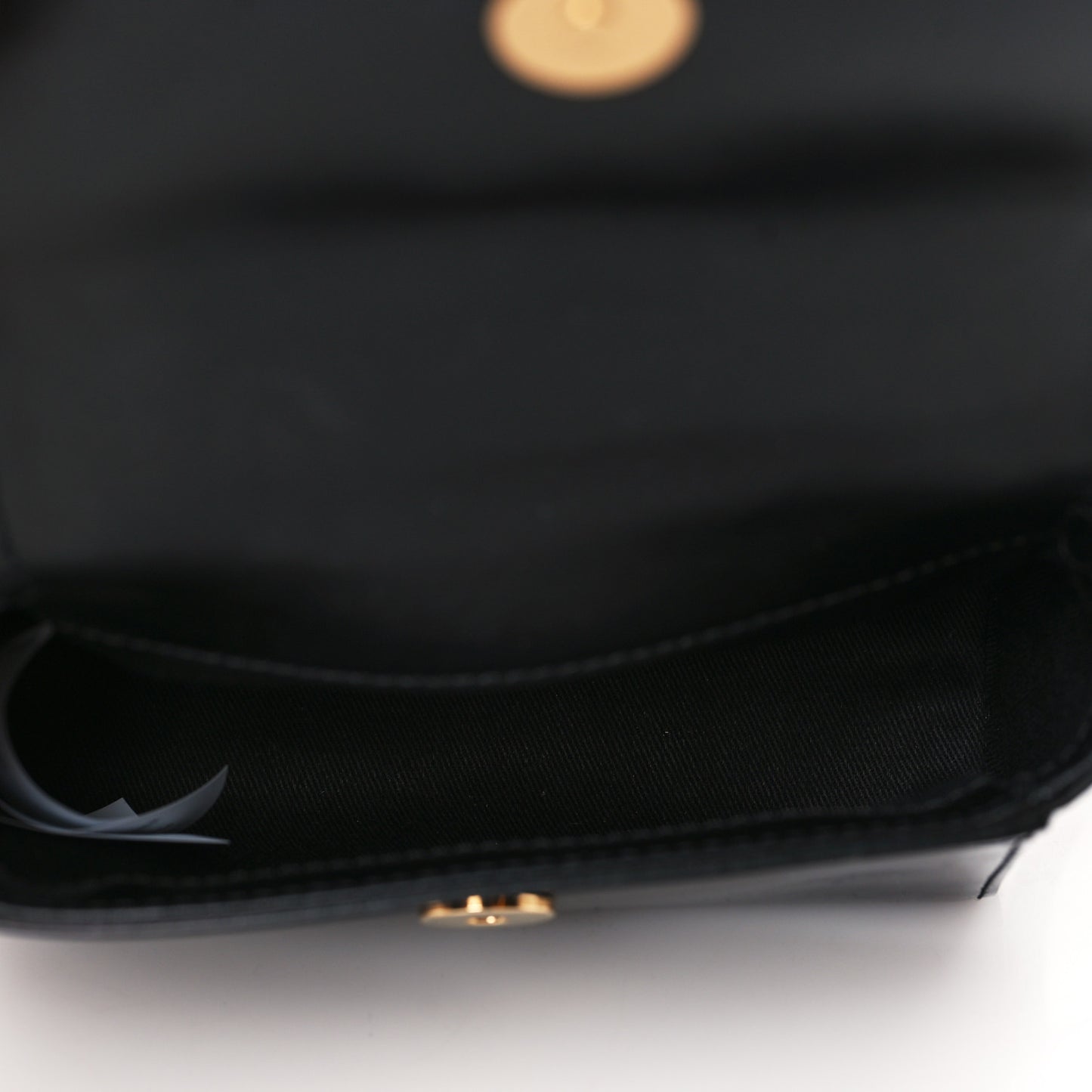 Vernice Barocco Virtus Top Handle Bag Black