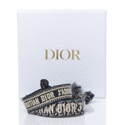 Christian Dior Woven Cotton J'Adior Friendship Bracelet Set Navy 4 of 4