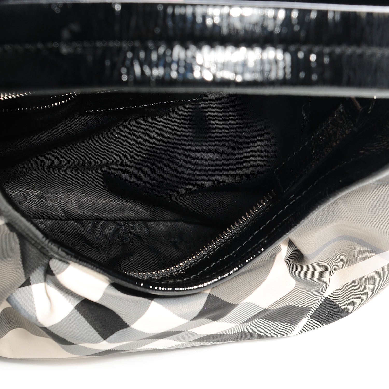 Burberry Beat Check Small Brooklyn Hobo Black 5 of 10