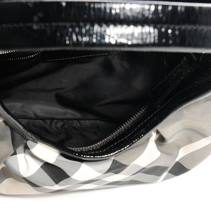 Burberry Beat Check Small Brooklyn Hobo Black 5 of 10