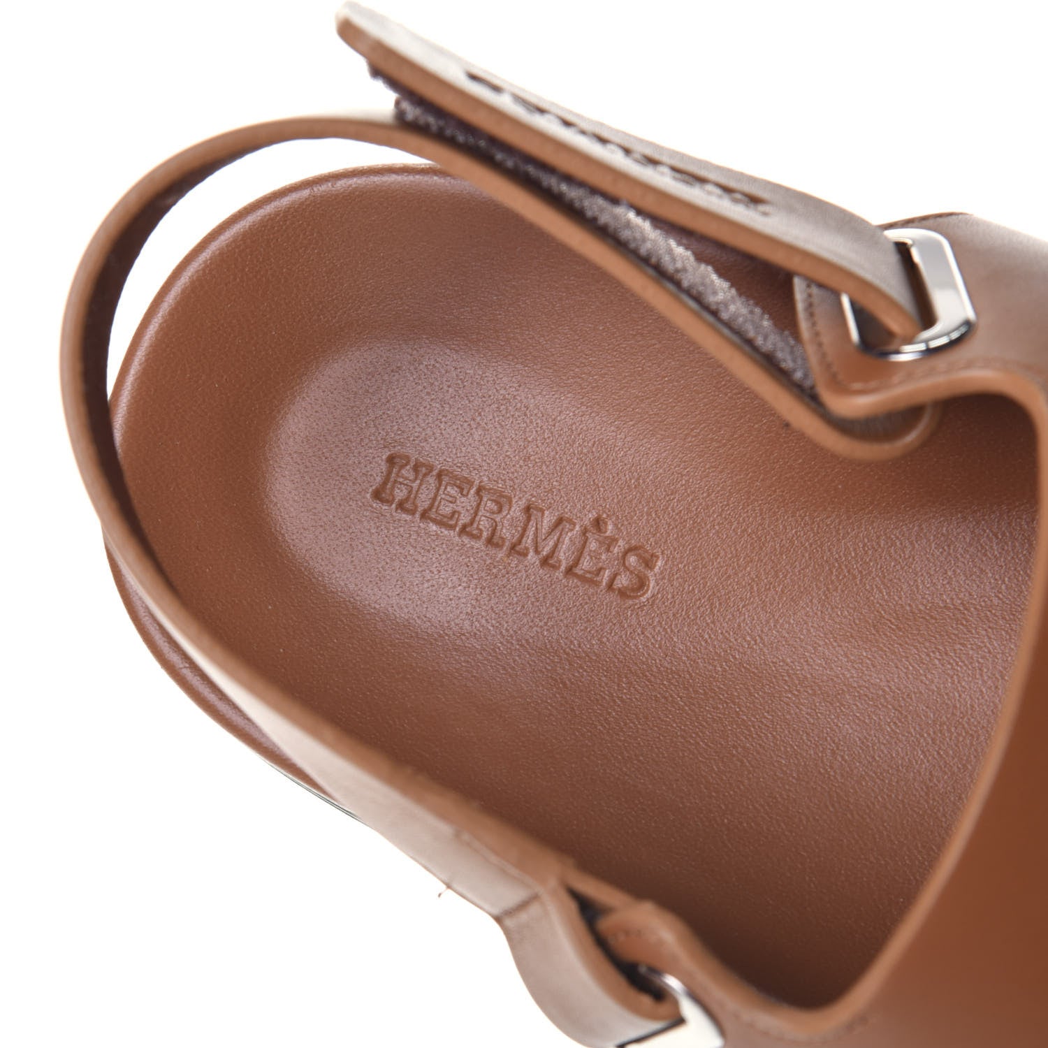 Hermes Calfskin Womens Takara Sandals 41 Gold 7 of 8