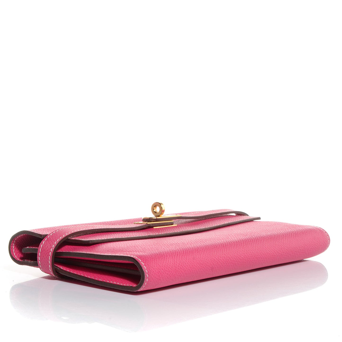 Epsom Kelly Longue Wallet Rose Tyrien
