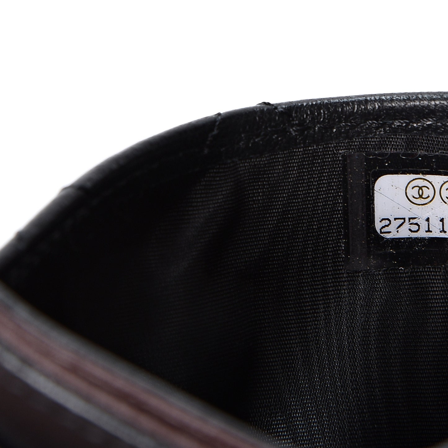 Lambskin Quilted Card Holder Black