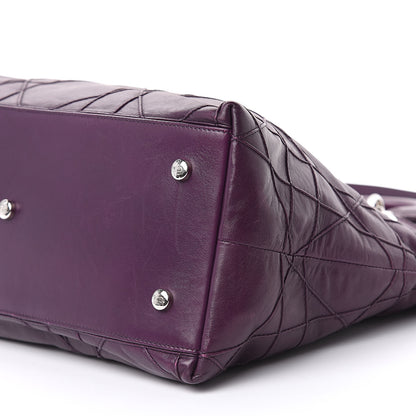 Christian Dior Lambskin Cannage Medium Granville Tote Purple 11 of 16