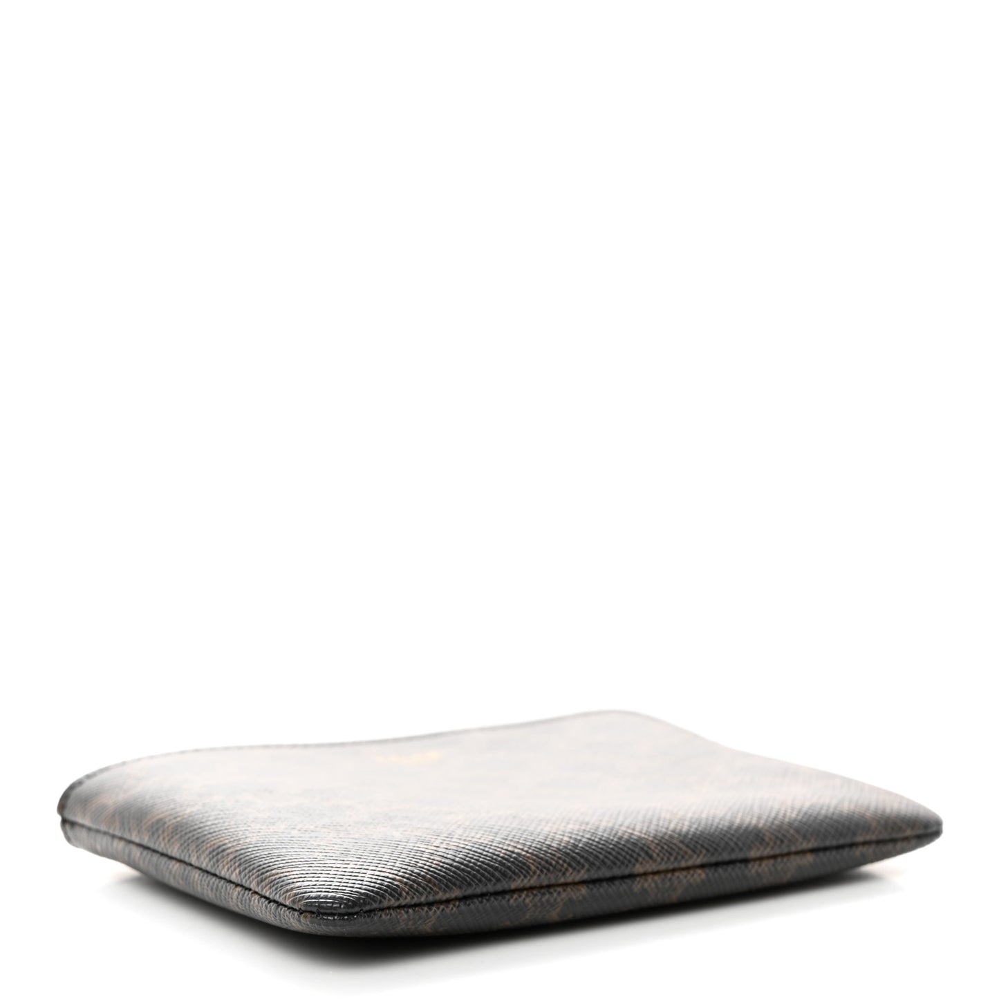 Triomphe Canvas Coin and Card Pouch With Hook Black