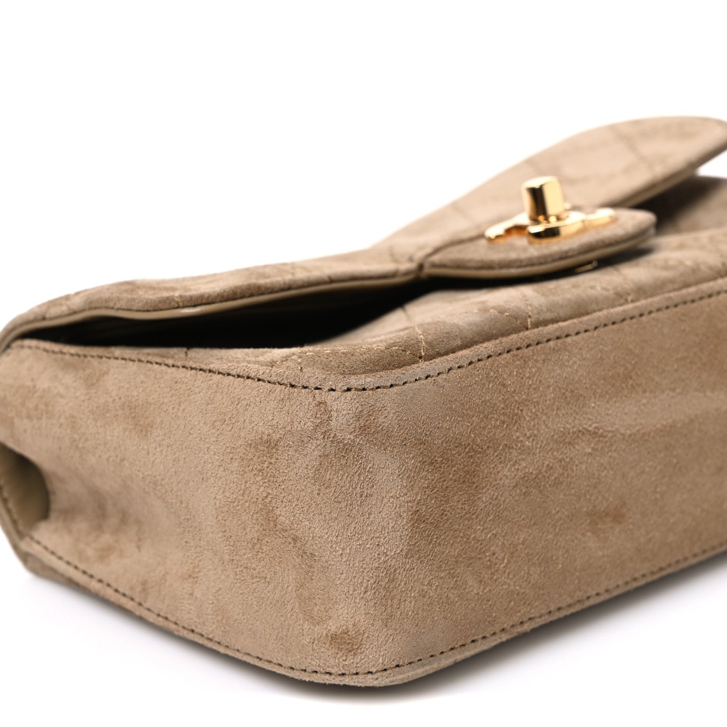 Chanel Suede Calfskin Mini Souplissimo Flap Dark Beige 9 of 11