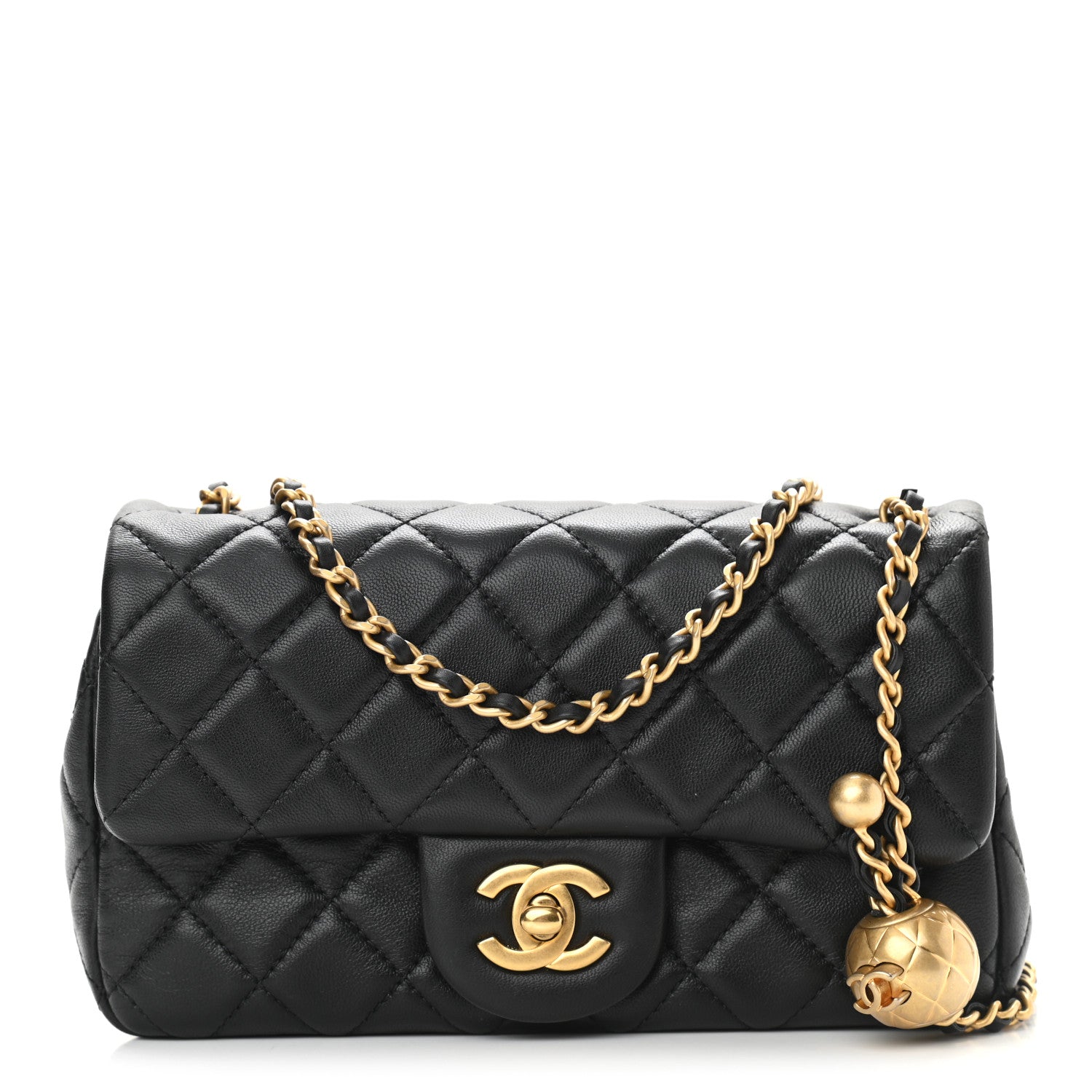 Chanel Lambskin Quilted Mini Rectangular Pearl Crush Flap Black 1 of 12