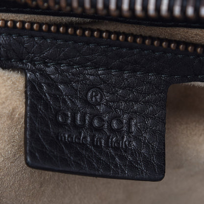 Gucci Pebbled Calfskin Medium 1973 Top Handle Satchel Black 6 of 11