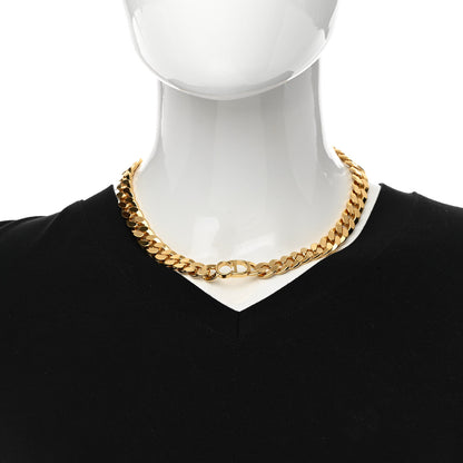 Christian Dior Metal CD Choker Necklace Gold 2 of 5