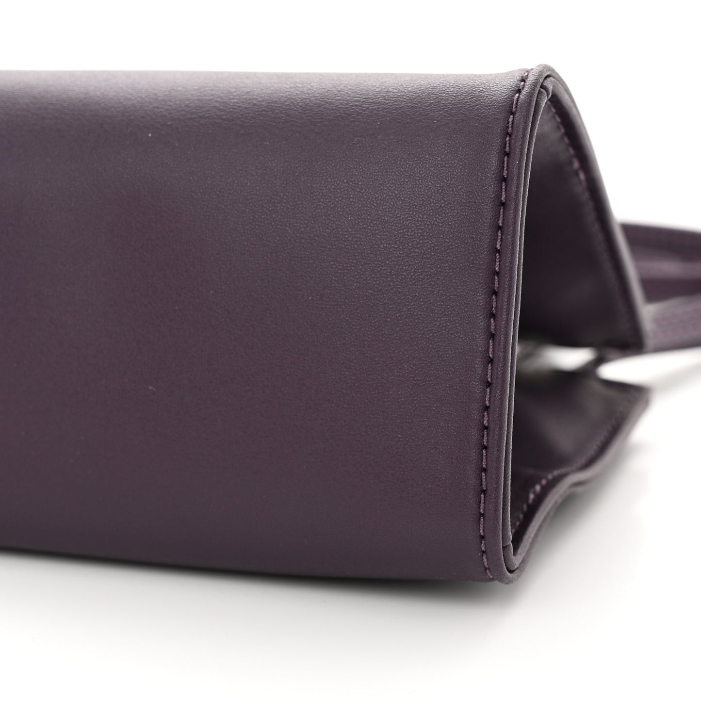 Vegan Leather Small Shopping Bag Eggplant