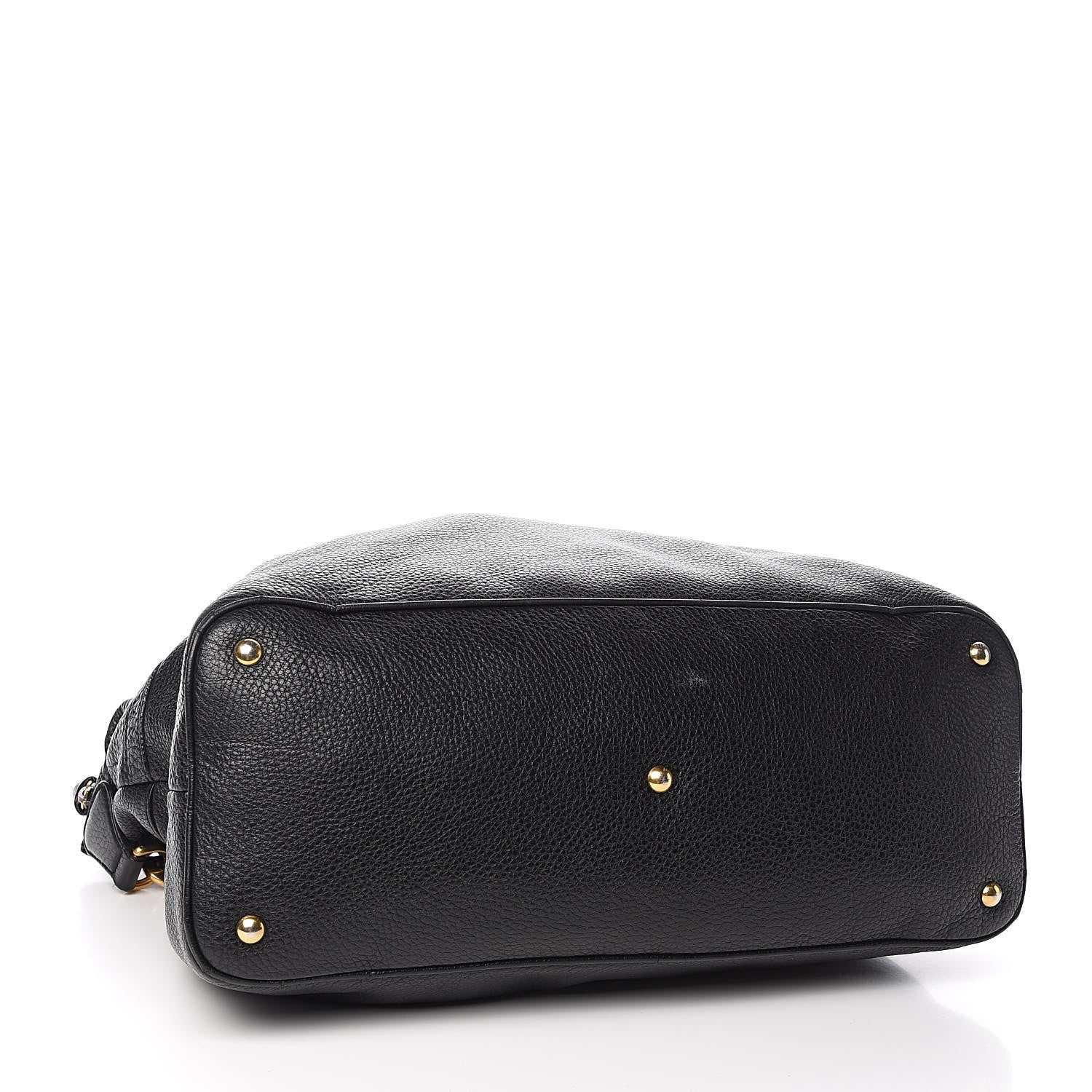 Gucci Pebbled Calfskin Twill Medium Top Handle Satchel Black 4 of 13