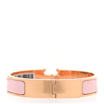 Hermes Enamel Narrow Clic Clac H Bracelet PM Rose Cassatta 3 of 6