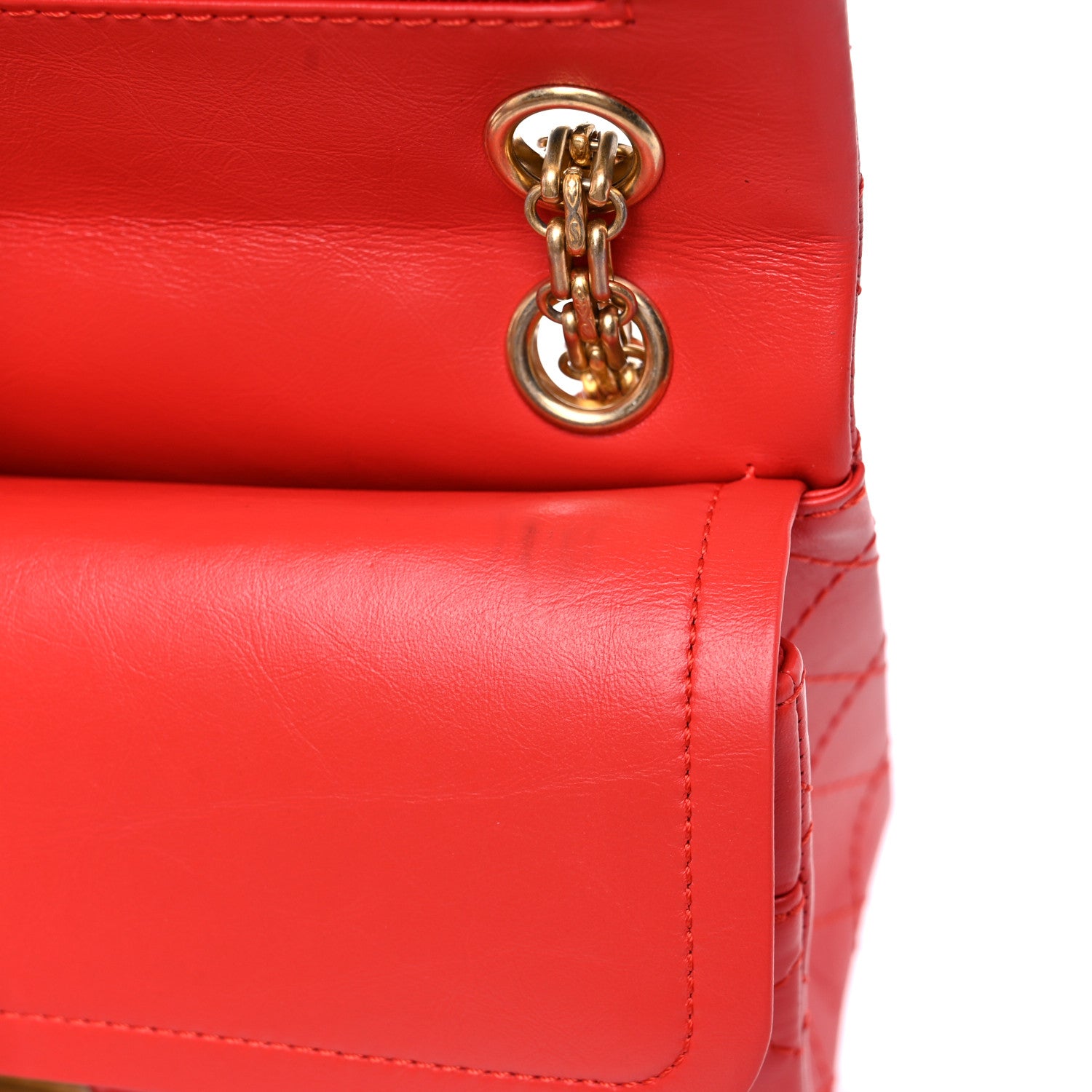 Chanel Aged Calfskin Quilted 2.55 Reissue 225 Flap Red 17 of 21