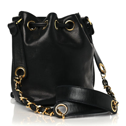 Chanel Lambskin Mini CC Drawstring Bag Black 5 of 25
