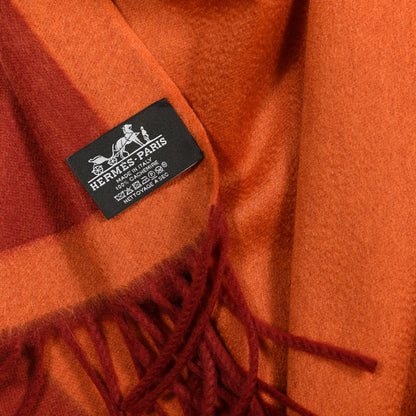 Hermes Cashmere Neoreverso Blanket Terracotta 2 of 3