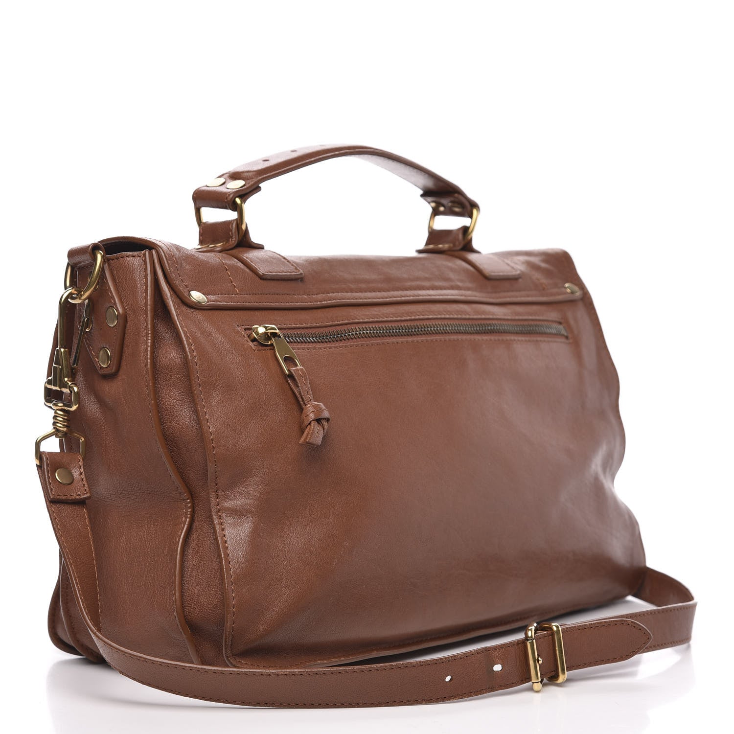 Proenza Schouler Lambskin Medium PS1 Satchel Saddle 3 of 14