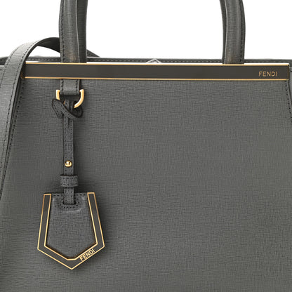Fendi Vitello Elite Petite 2Jours Tote Grigio Grigio Chiaro 8 of 10