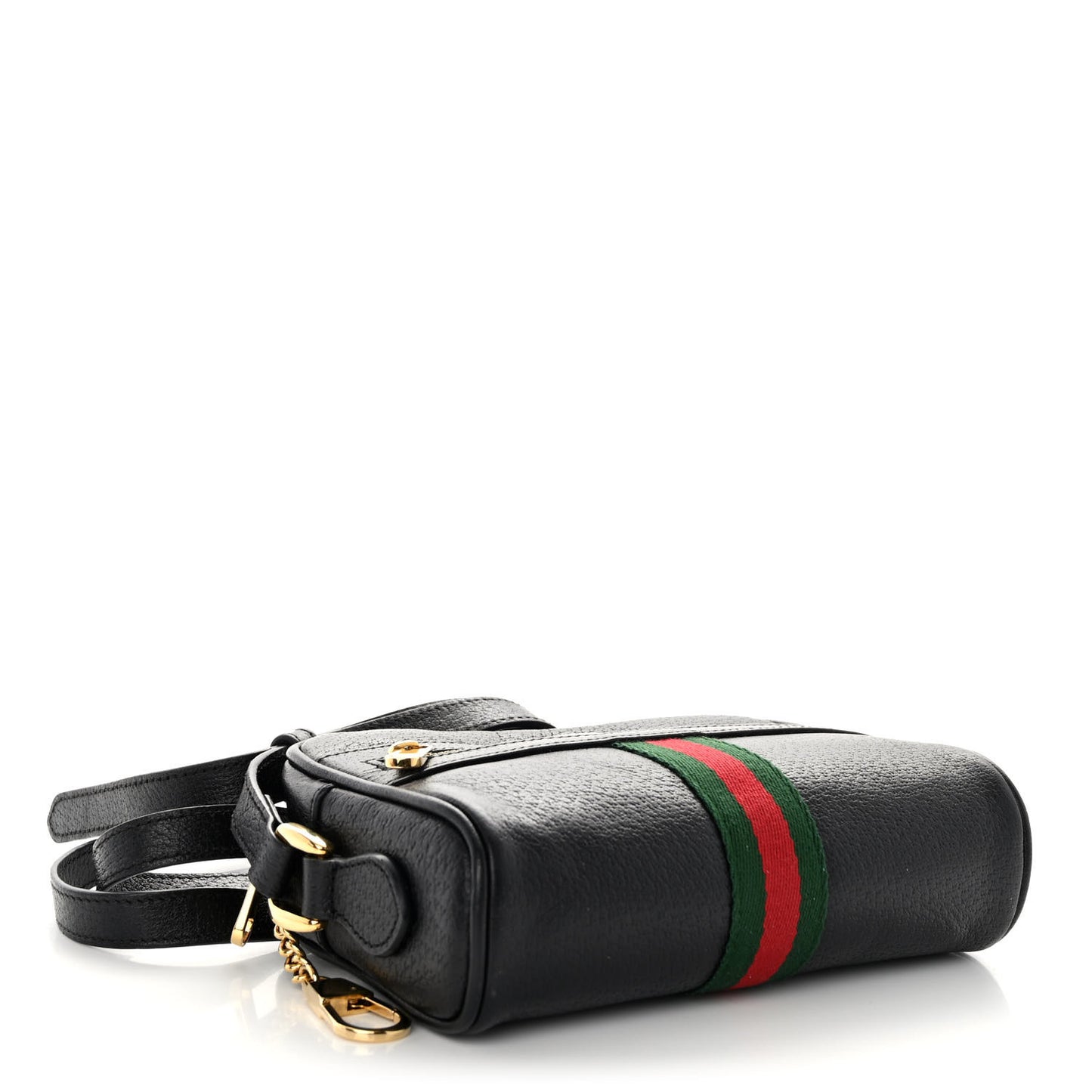 Calfskin Web Mini Ophidia Shoulder Bag Black