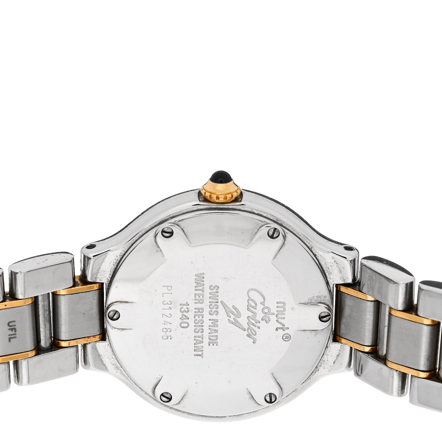 Stainless Steel 18K Yellow Gold 28mm Must De 21 Quartz Watch