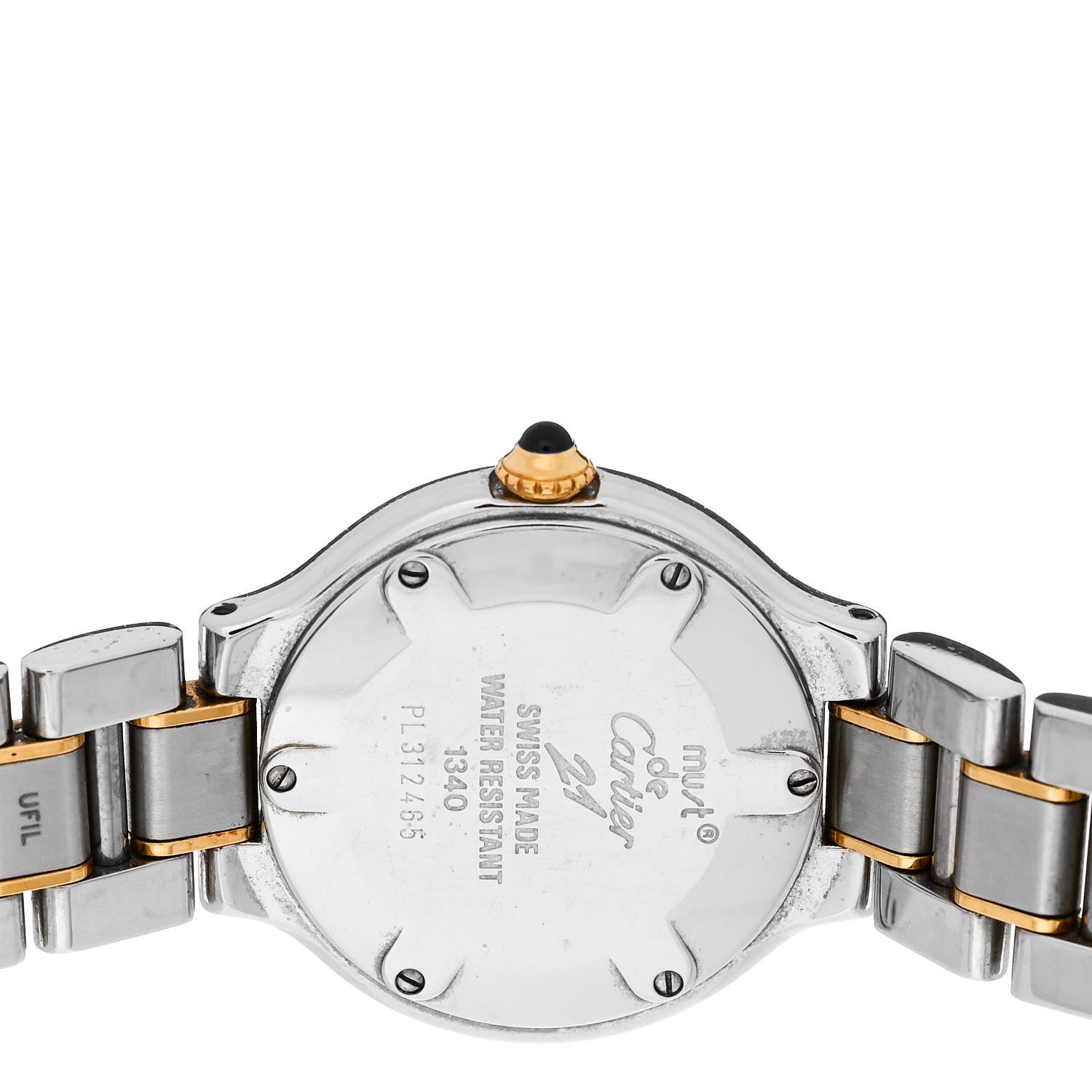 Cartier Stainless Steel 18K Yellow Gold 28mm Must De 21 Quartz Watch 4 of 4