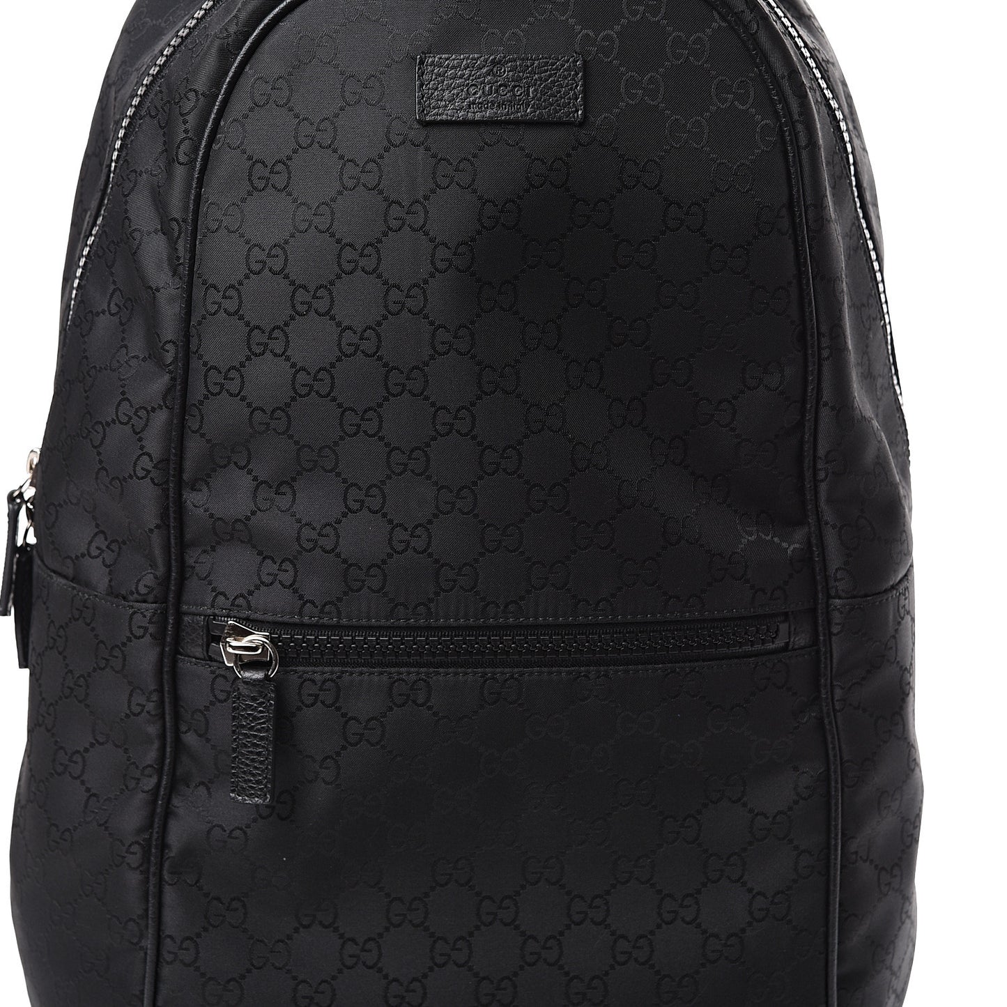 Nylon Monogram Slim Backpack Black