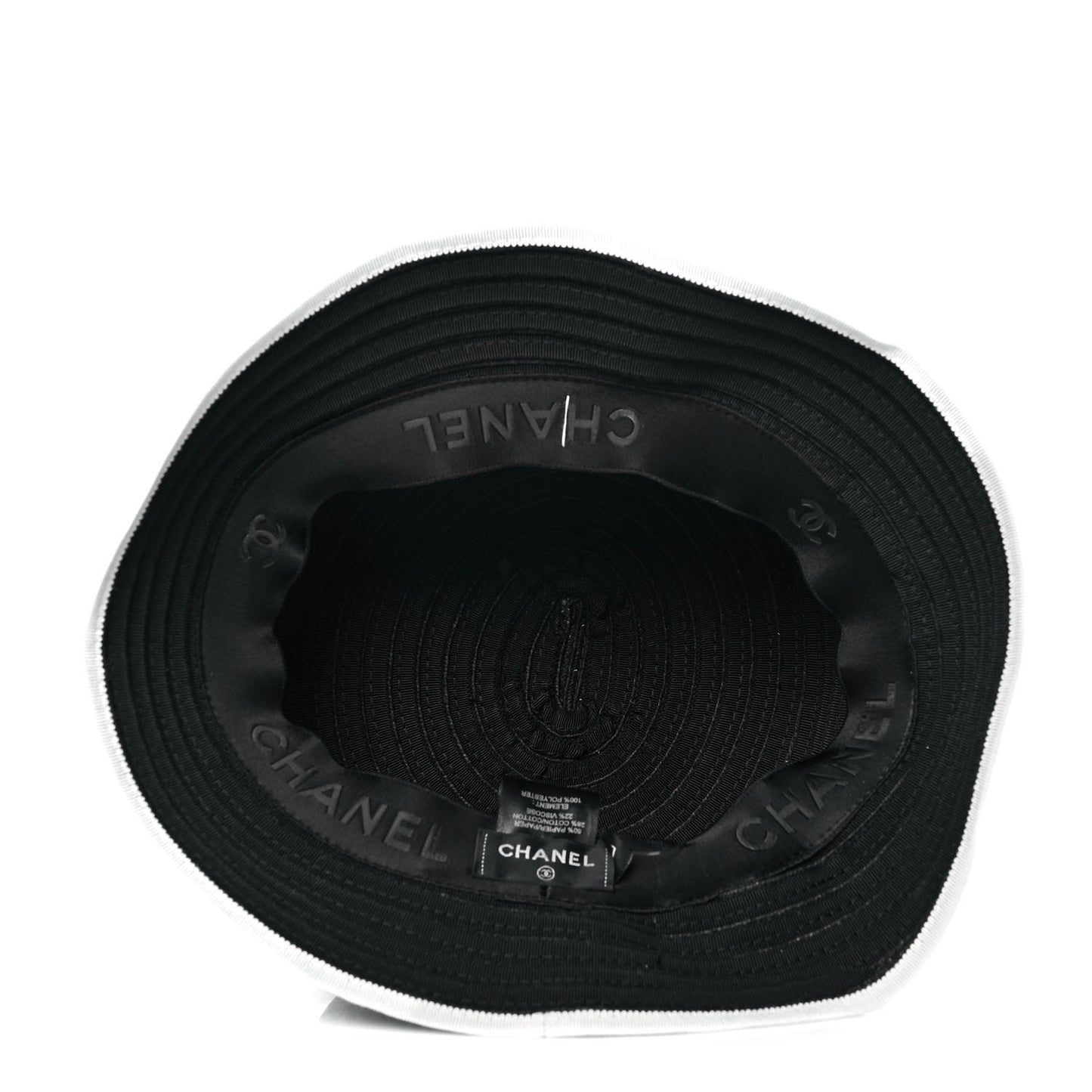 Cotton Viscose CC Bucket Hat L Black White
