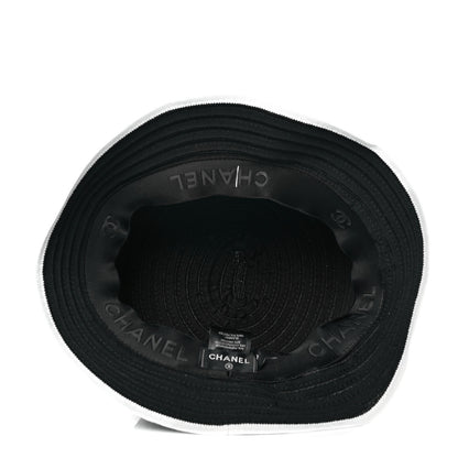 Chanel Cotton Viscose CC Bucket Hat L Black White 5 of 7