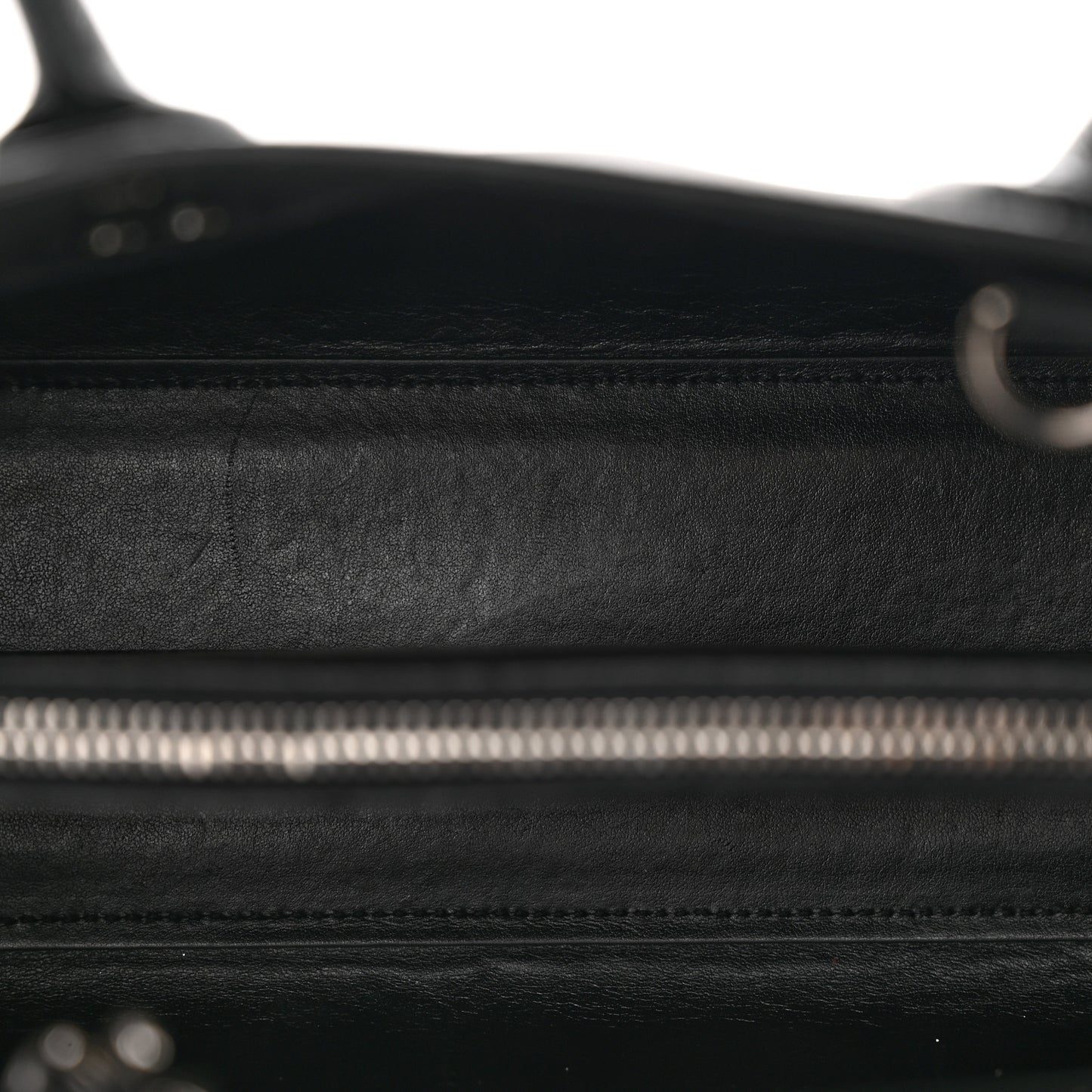 Grained Calfskin Baby Sac De Jour Black