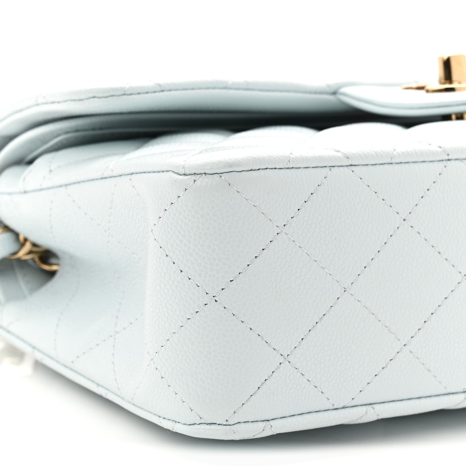 Chanel Caviar Quilted Small Double Flap Light Blue 9 of 11