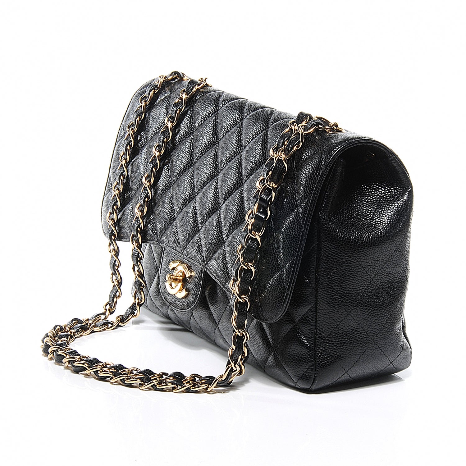 Chanel Caviar Jumbo Single Flap Black 5 of 8