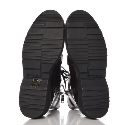 Prada Spazzolato Combat Boots 36 Granato Fume 7 of 10