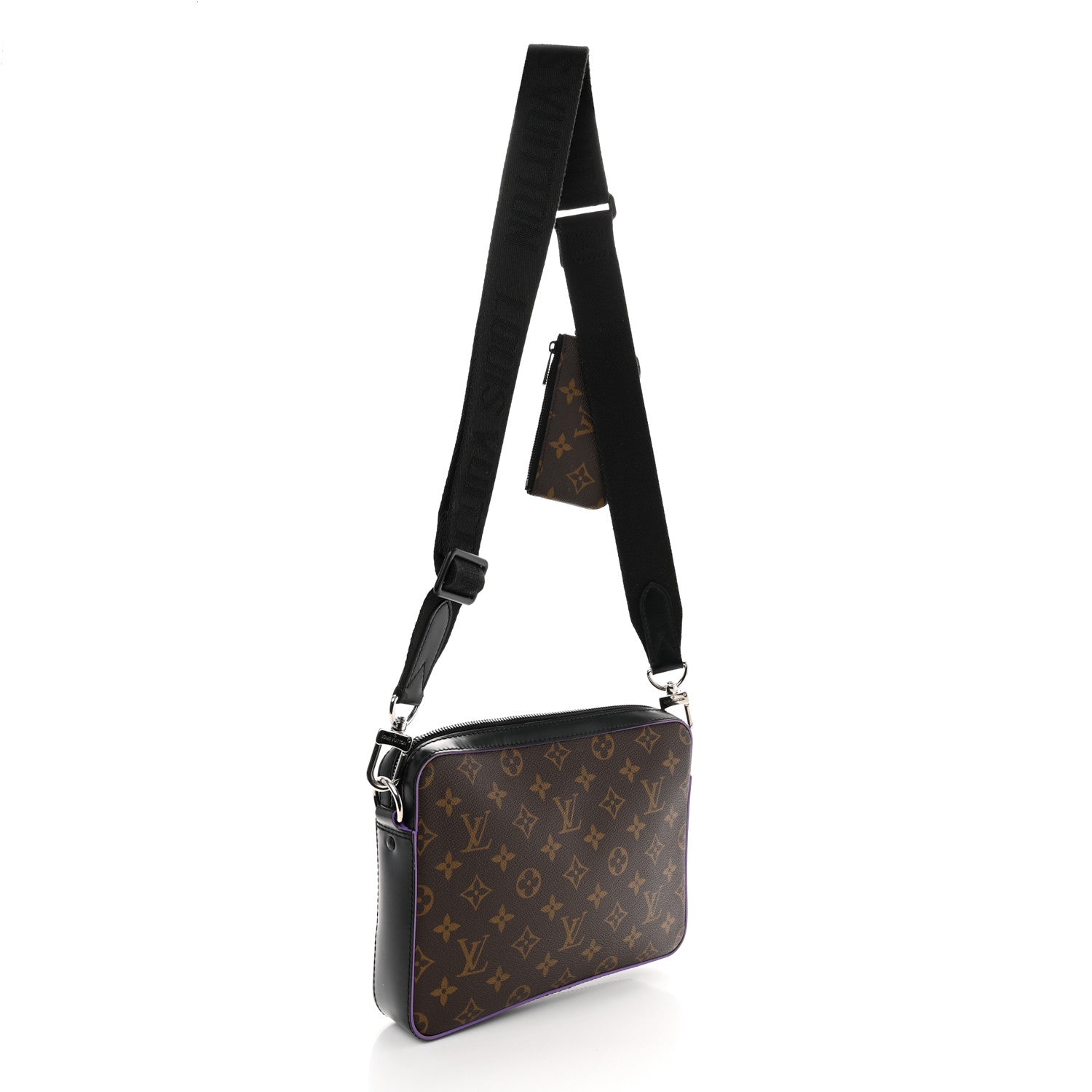Louis Vuitton Monogram Macassar Trio Messenger Purple 3 of 11