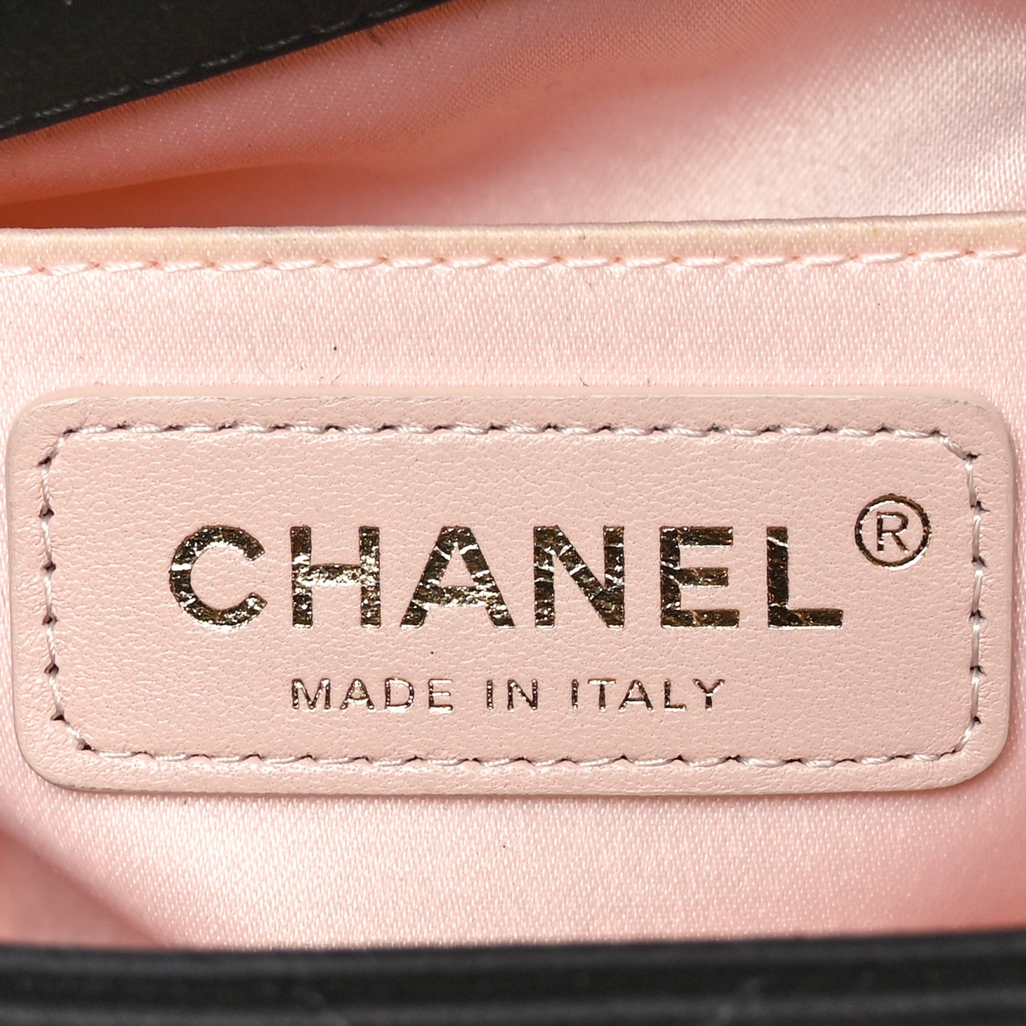 Satin Quilted Mini Logo Flap With Handle Black
