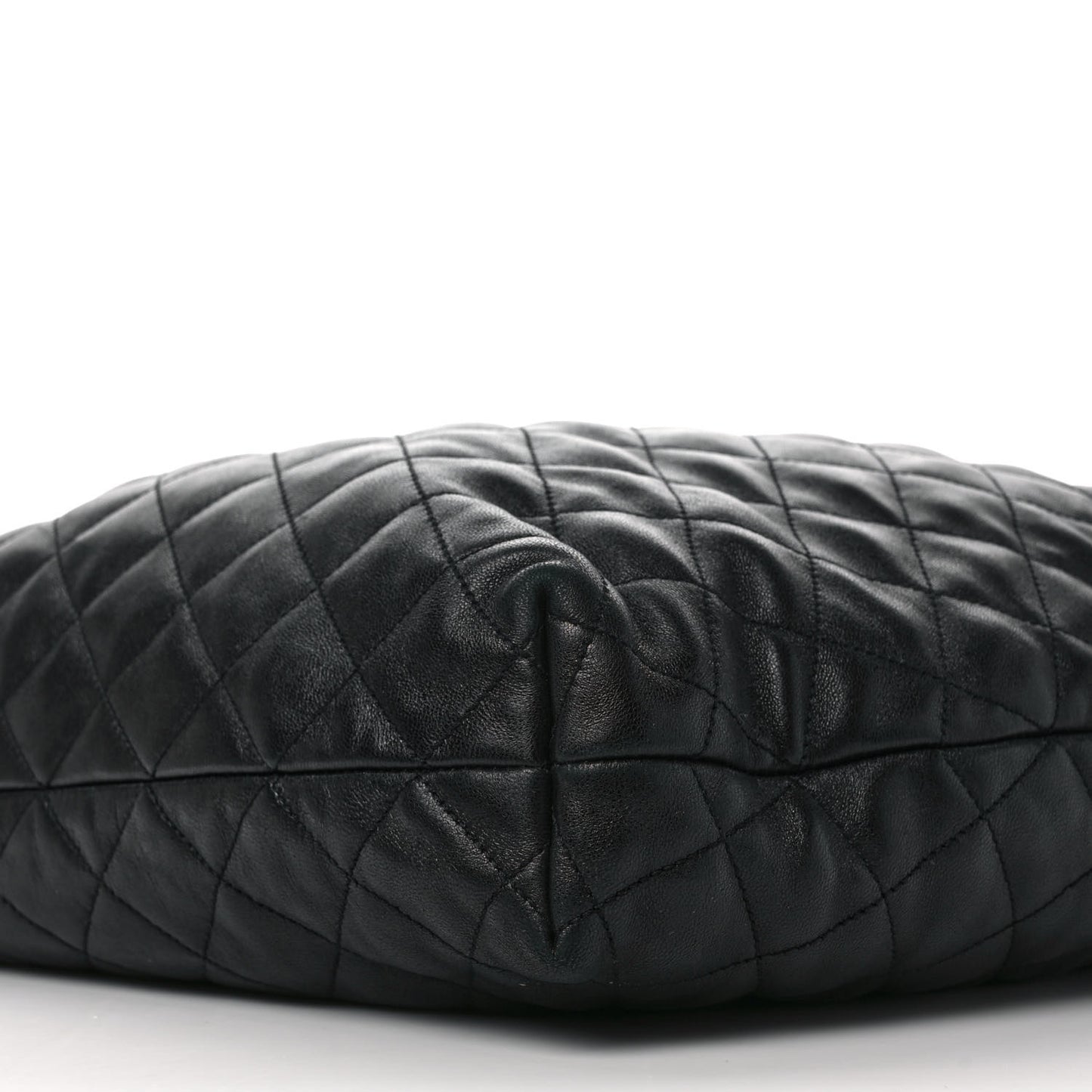 Lambskin Quilted Maxi Icare Shopping Tote Black
