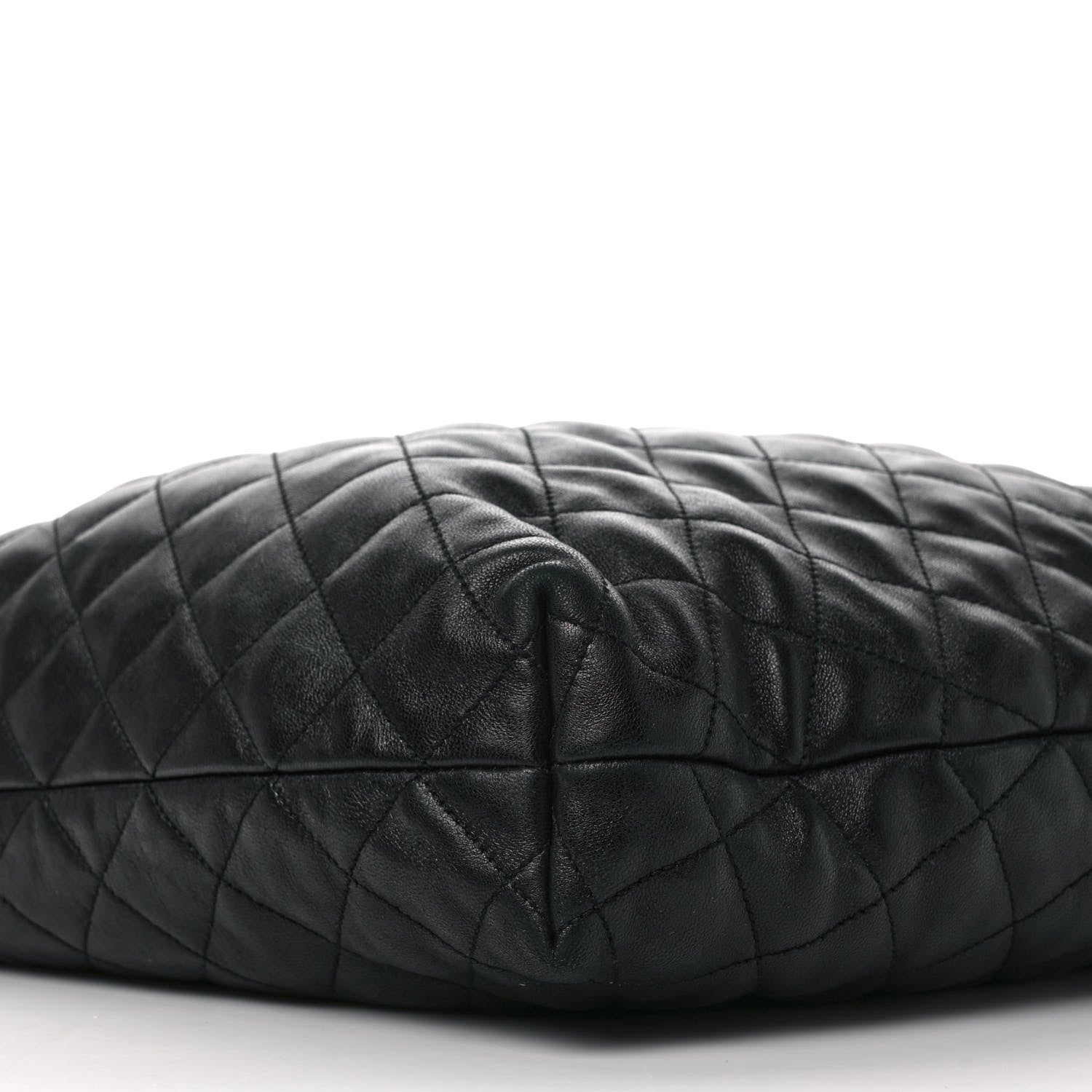 Saint Laurent Lambskin Quilted Maxi Icare Shopping Tote Black 9 of 10