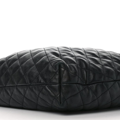 Saint Laurent Lambskin Quilted Maxi Icare Shopping Tote Black 9 of 10