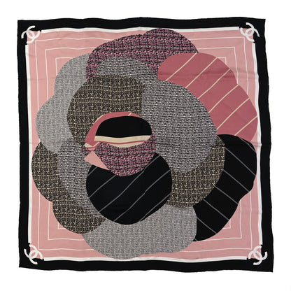 Chanel Silk Camellia CC Tweed Printed CC Square Scarf Multicolor 1 of 3