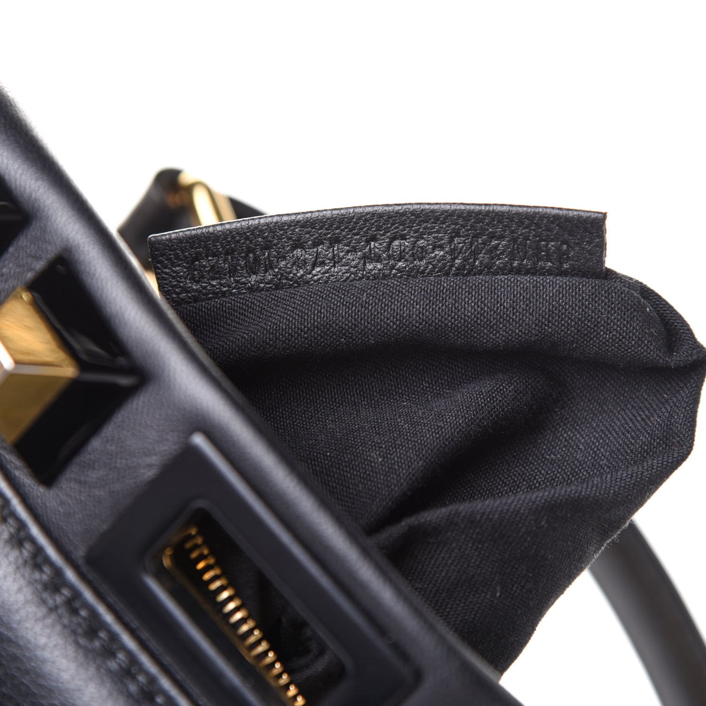 Nappa Studded Mini Peekaboo Iconic Satchel Black