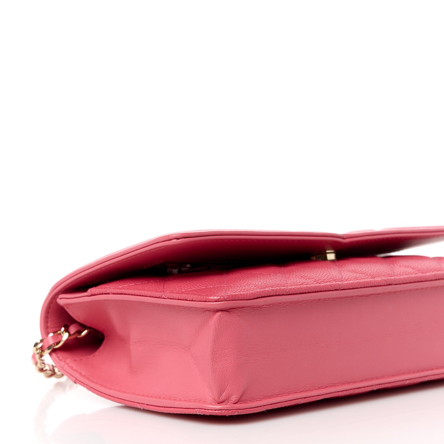 Chanel Caviar Quilted CC Filigree Wallet On Chain WOC Pink 10 of 11