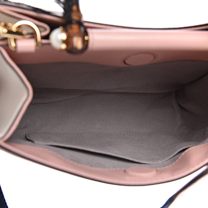 Gucci Nappa Bamboo Web Mini Nymphaea Top Handle Bag Perfect Pink Mystic White 5 of 11