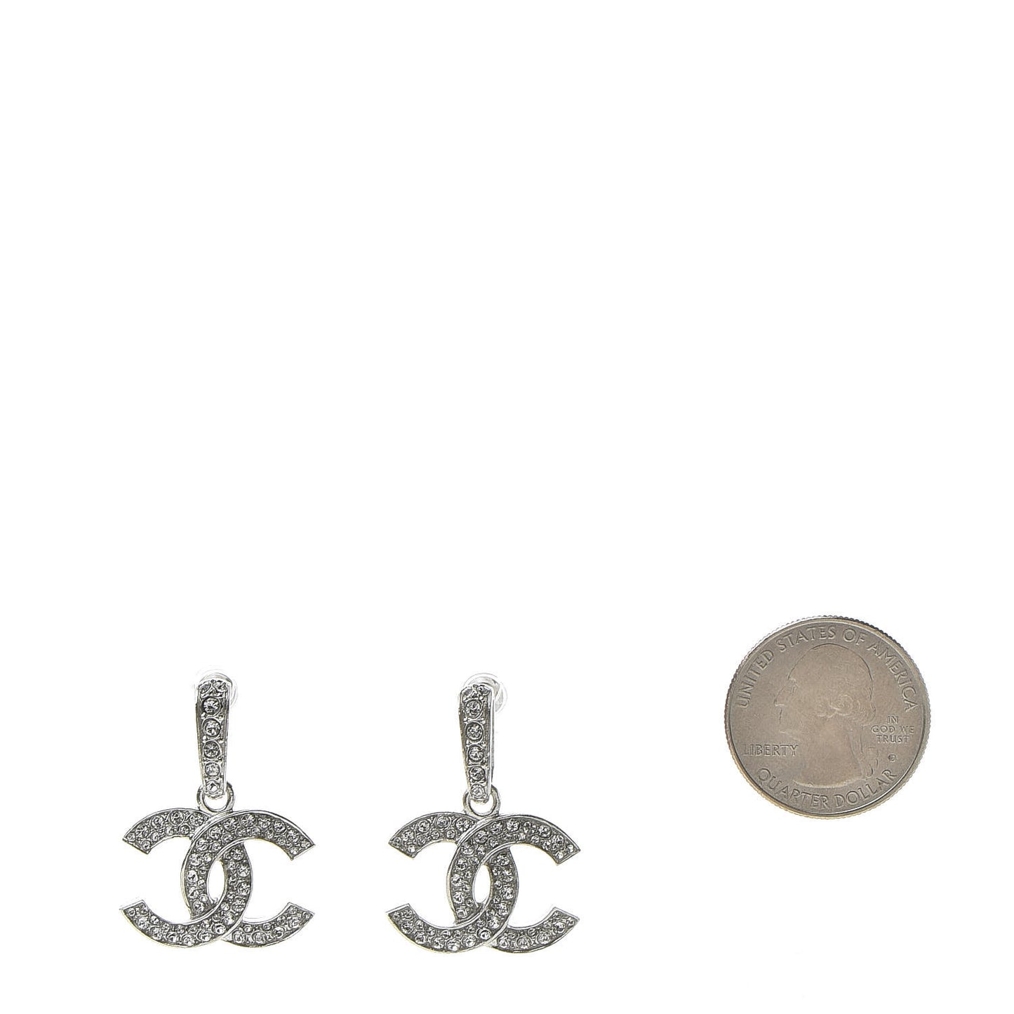 Crystal Palais Garnier CC Drop Earrings Silver