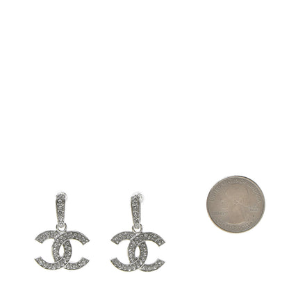 Chanel Crystal Palais Garnier CC Drop Earrings Silver 2 of 5