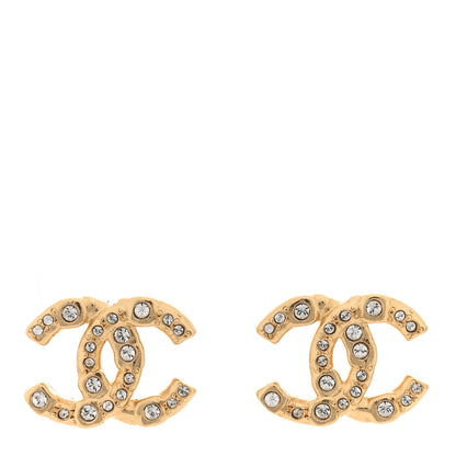 Chanel Crystal CC Earrings Gold 1 of 5