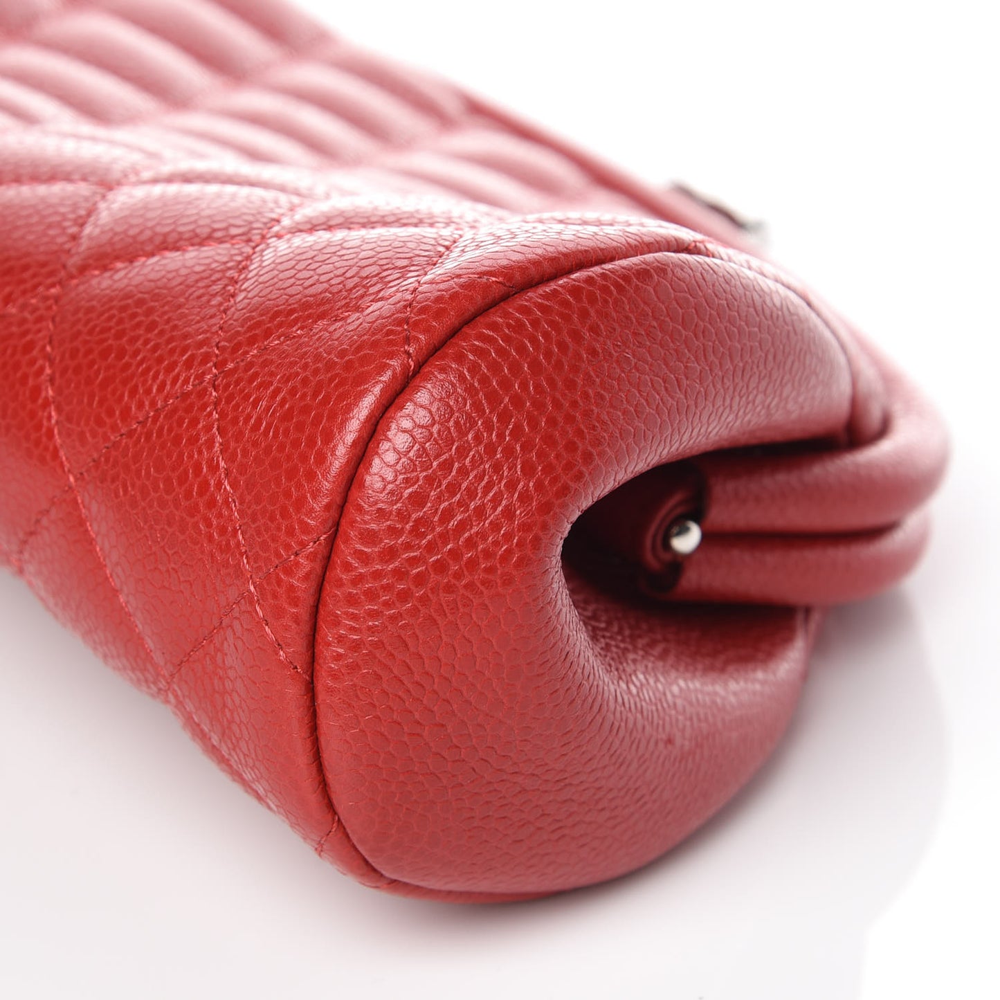 Caviar Quilted Timeless Clutch Red