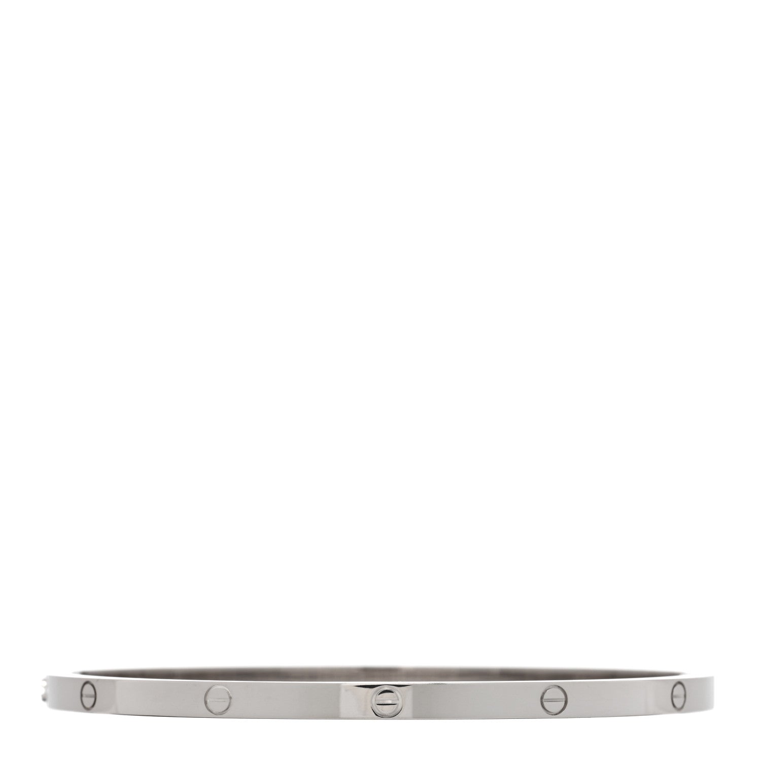 Cartier 18K White Gold Small LOVE Bracelet 19 2 of 6
