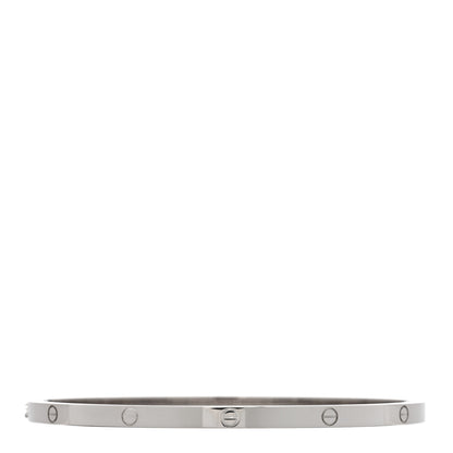 Cartier 18K White Gold Small LOVE Bracelet 19 2 of 6