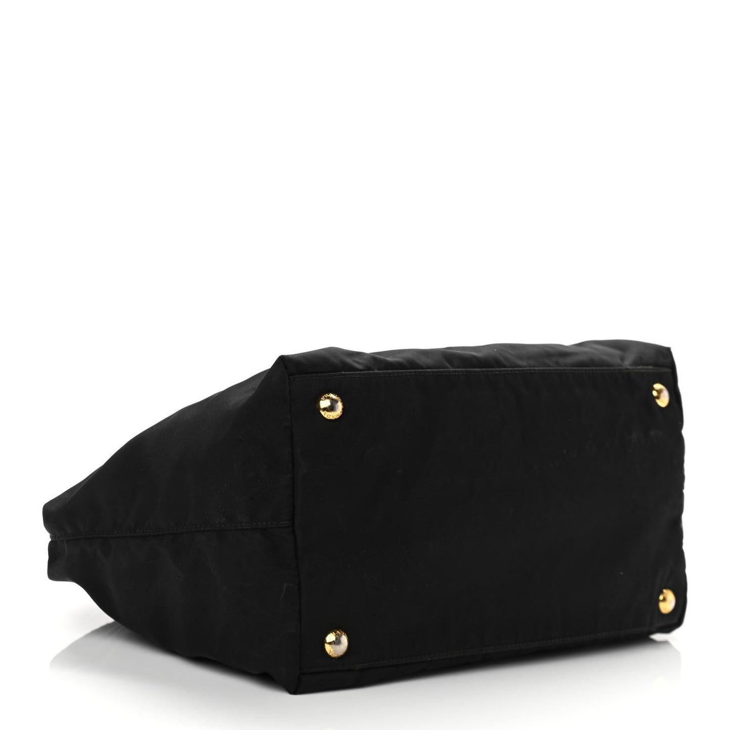 Nylon Calfskin Tote Black
