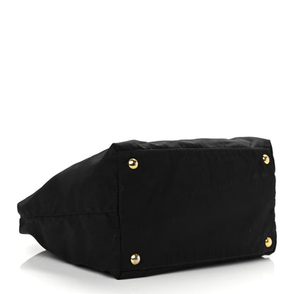Prada Nylon Calfskin Tote Black 4 of 9